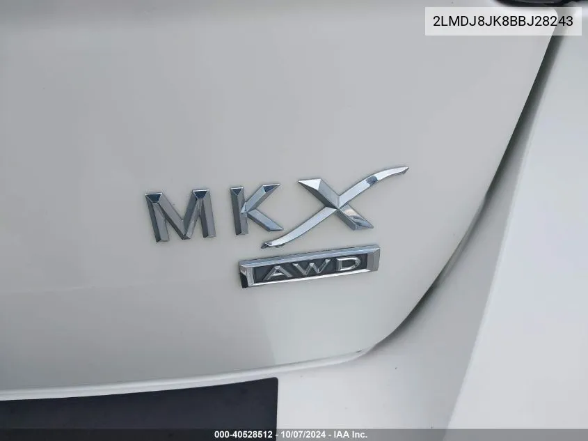 2LMDJ8JK8BBJ28243 2011 Lincoln Mkx