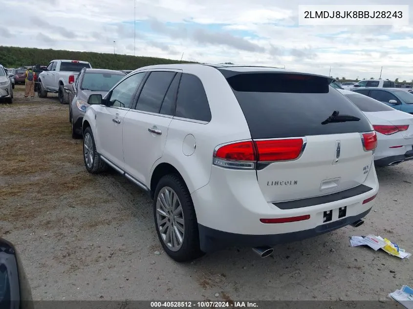 2LMDJ8JK8BBJ28243 2011 Lincoln Mkx