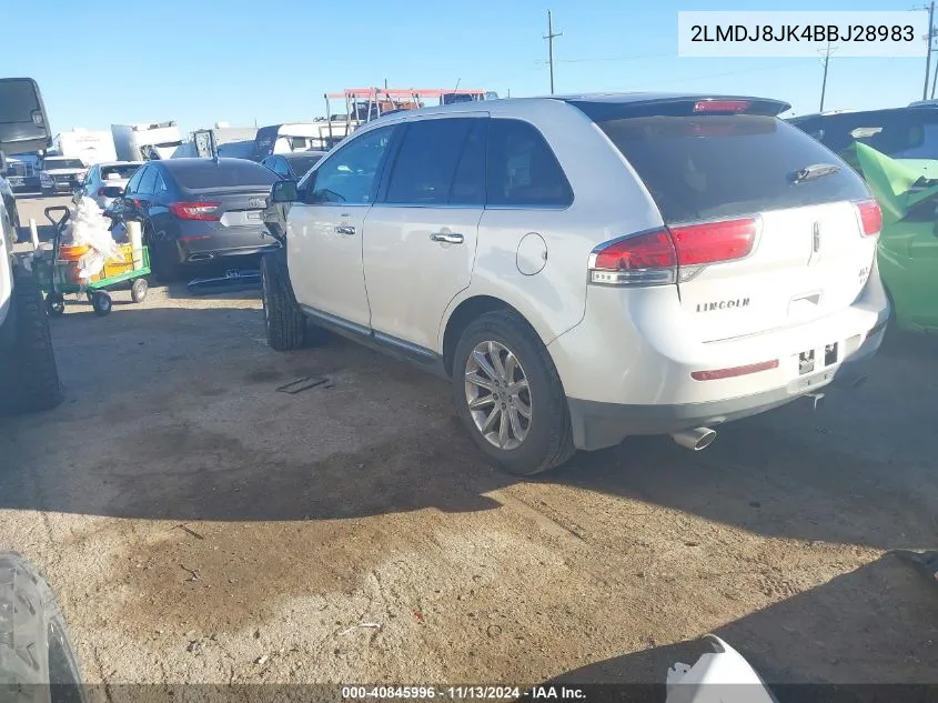 2LMDJ8JK4BBJ28983 2011 Lincoln Mkx