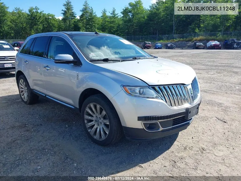 2012 Lincoln Mkx VIN: 2LMDJ8JK0CBL11248 Lot: 39848876