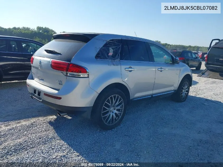 2012 Lincoln Mkx VIN: 2LMDJ8JK5CBL07082 Lot: 40178089