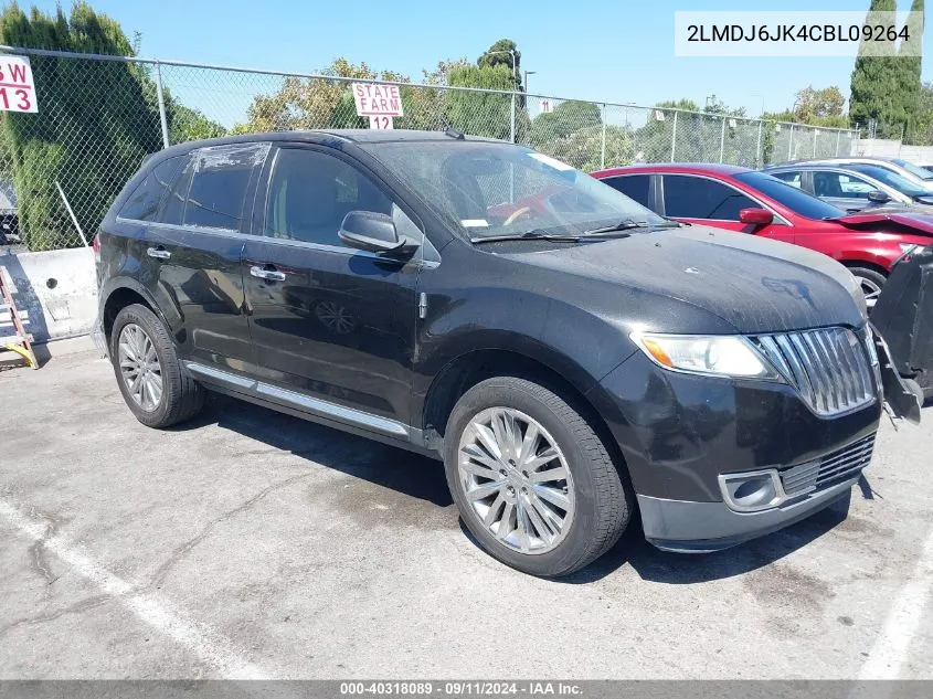 2012 Lincoln Mkx VIN: 2LMDJ6JK4CBL09264 Lot: 40318089