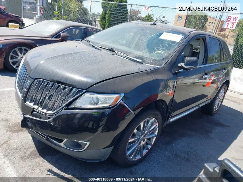 2012 Lincoln Mkx VIN: 2LMDJ6JK4CBL09264 Lot: 40318089