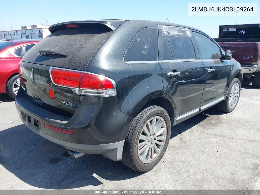 2012 Lincoln Mkx VIN: 2LMDJ6JK4CBL09264 Lot: 40318089