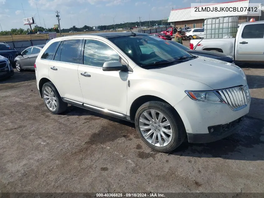 2012 Lincoln Mkx VIN: 2LMDJ8JK0CBL07412 Lot: 40366825