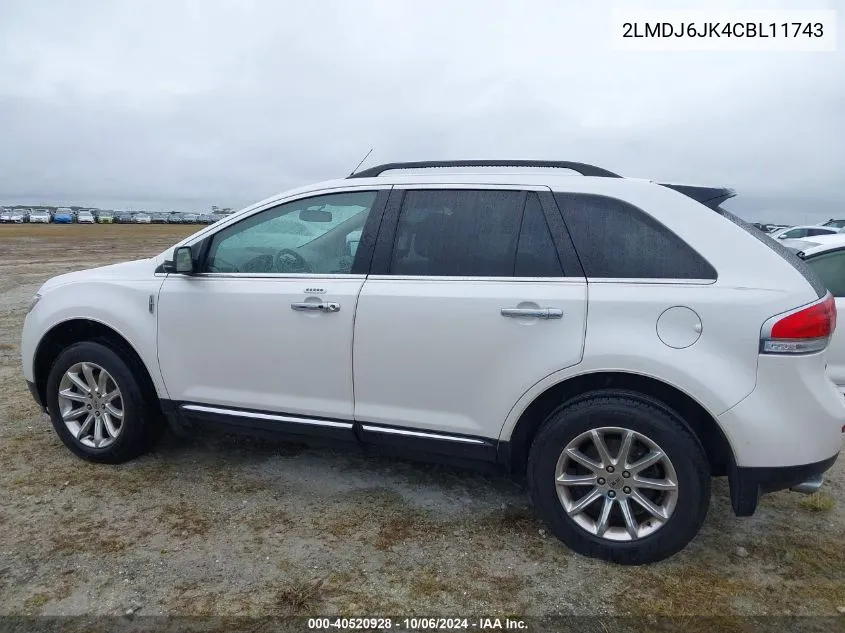 2LMDJ6JK4CBL11743 2012 Lincoln Mkx