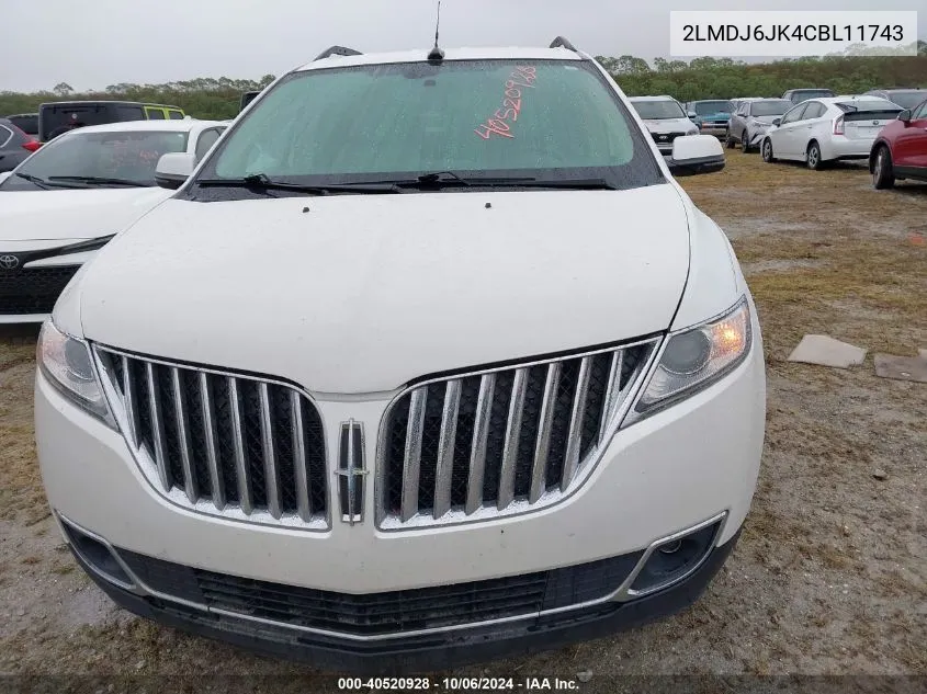 2LMDJ6JK4CBL11743 2012 Lincoln Mkx