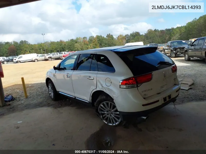 2LMDJ6JK7CBL14393 2012 Lincoln Mkx