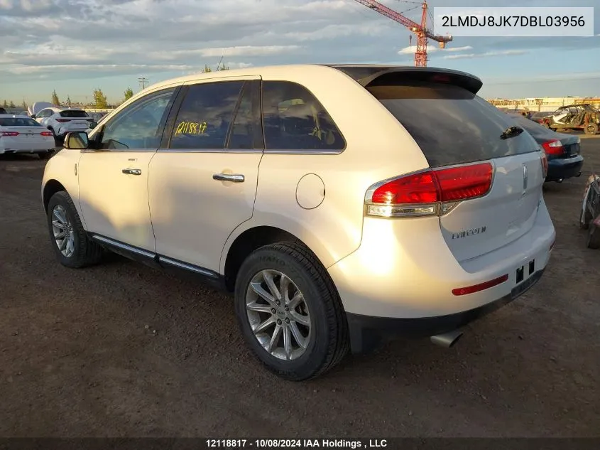 2013 Lincoln Mkx VIN: 2LMDJ8JK7DBL03956 Lot: 12118817