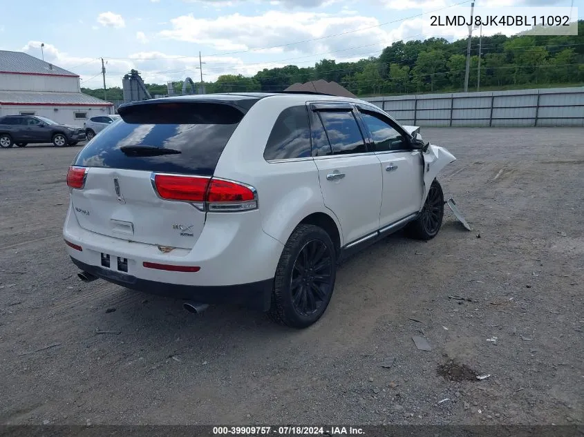 2013 Lincoln Mkx VIN: 2LMDJ8JK4DBL11092 Lot: 39909757