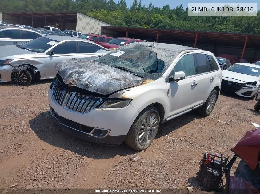 2013 Lincoln Mkx VIN: 2LMDJ6JK1DBL38416 Lot: 40042226