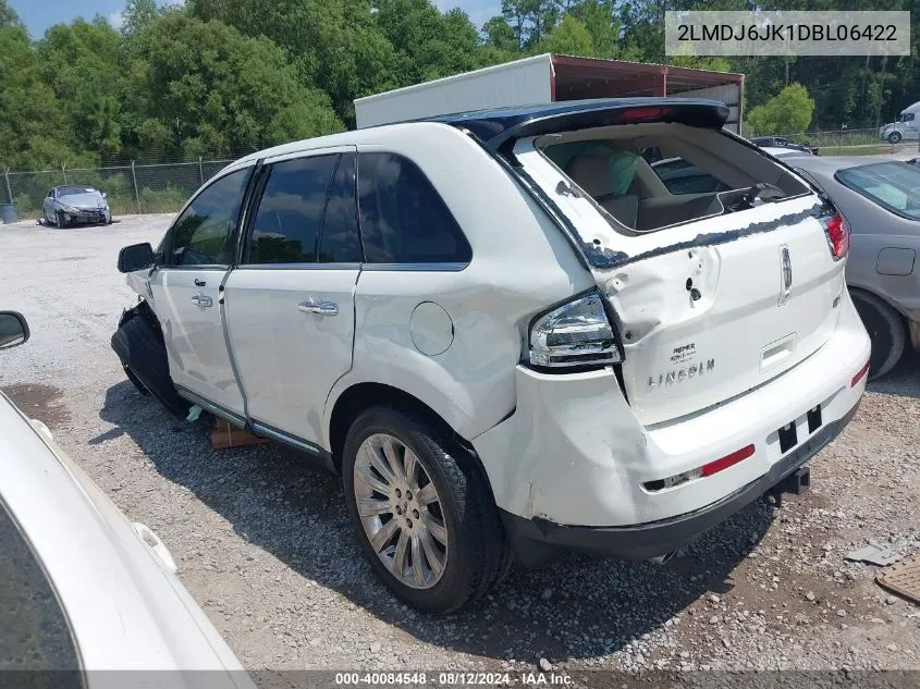 2013 Lincoln Mkx VIN: 2LMDJ6JK1DBL06422 Lot: 40084548