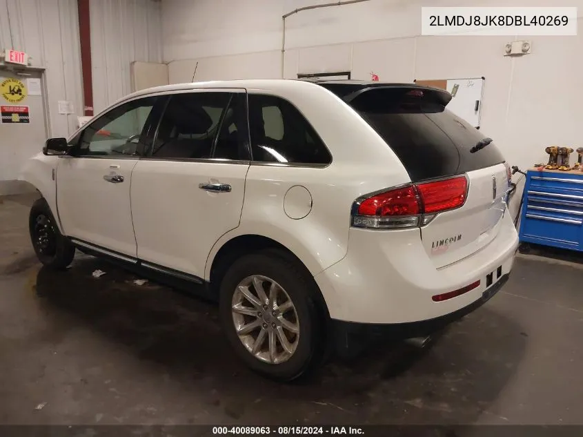 2LMDJ8JK8DBL40269 2013 Lincoln Mkx