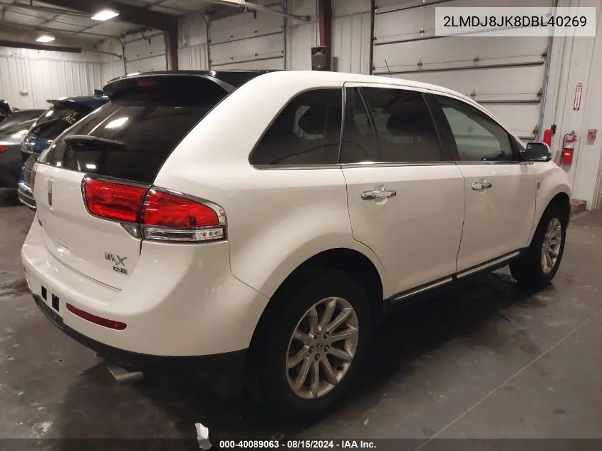 2LMDJ8JK8DBL40269 2013 Lincoln Mkx