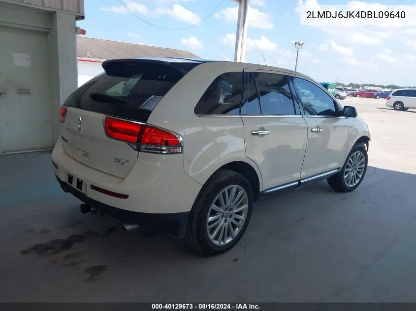 2013 Lincoln Mkx VIN: 2LMDJ6JK4DBL09640 Lot: 40129673