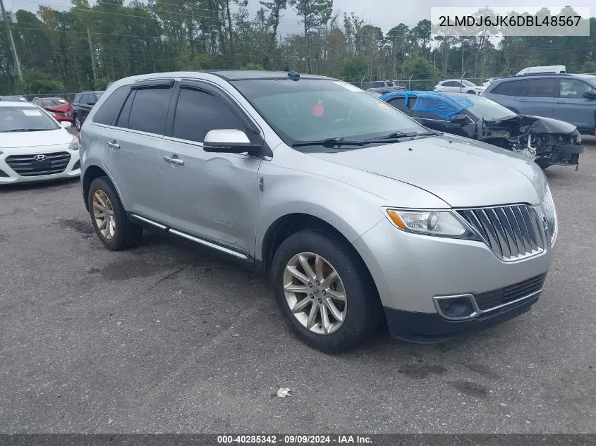 2013 Lincoln Mkx VIN: 2LMDJ6JK6DBL48567 Lot: 40285342