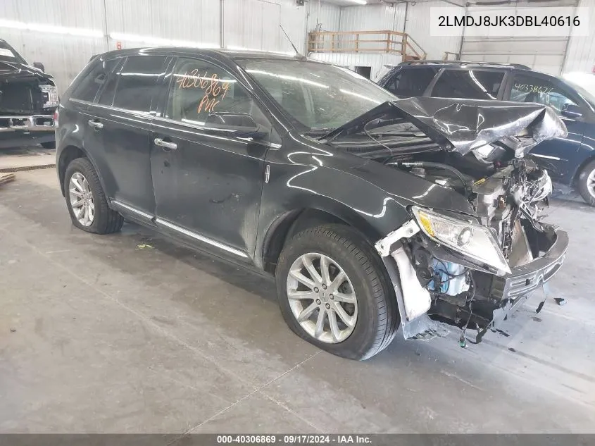 2013 Lincoln Mkx VIN: 2LMDJ8JK3DBL40616 Lot: 40306869