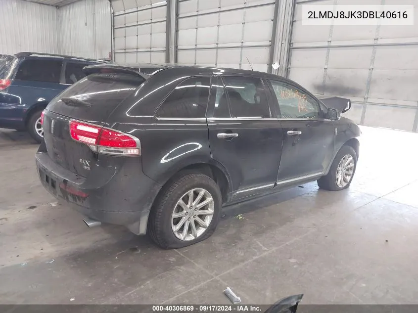 2013 Lincoln Mkx VIN: 2LMDJ8JK3DBL40616 Lot: 40306869