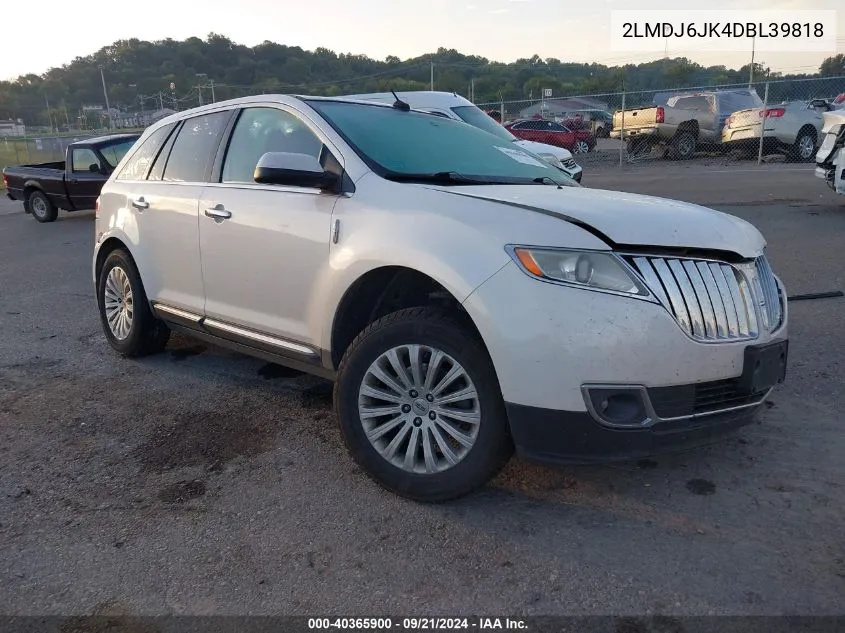 2013 Lincoln Mkx VIN: 2LMDJ6JK4DBL39818 Lot: 40365900