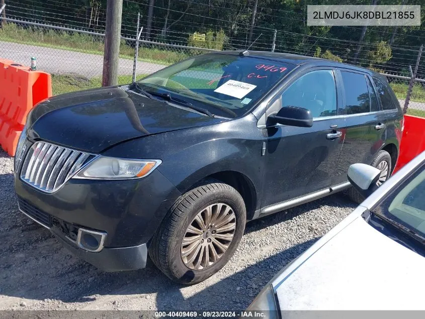 2013 Lincoln Mkx VIN: 2LMDJ6JK8DBL21855 Lot: 40409469