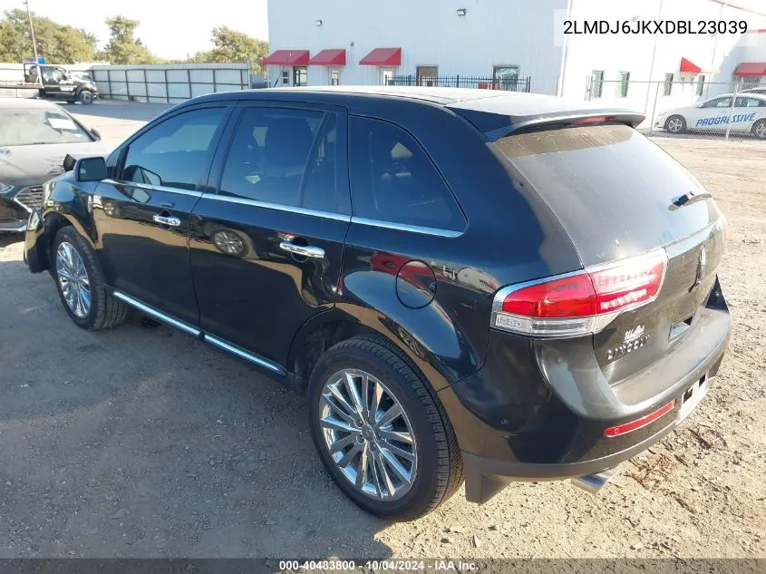 2013 Lincoln Mkx VIN: 2LMDJ6JKXDBL23039 Lot: 40483800