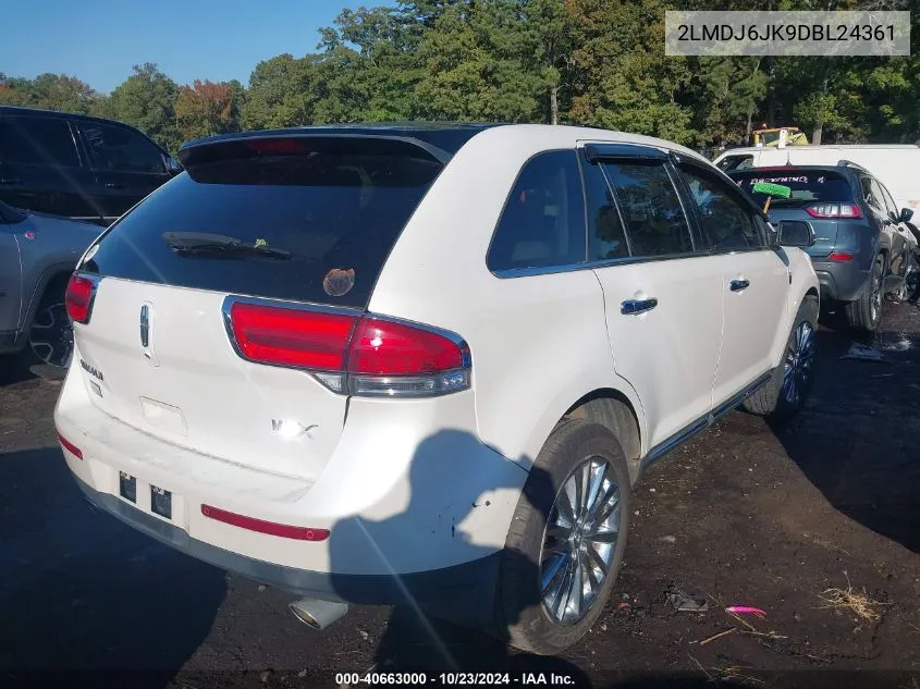 2013 Lincoln Mkx VIN: 2LMDJ6JK9DBL24361 Lot: 40663000