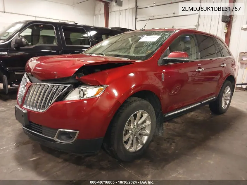 2013 Lincoln Mkx VIN: 2LMDJ8JK1DBL31767 Lot: 40716805