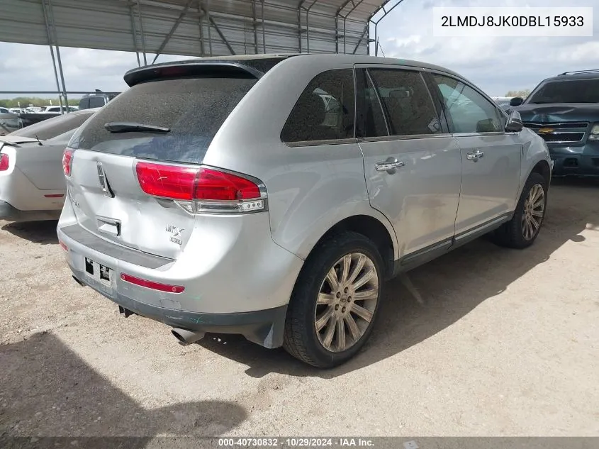 2013 Lincoln Mkx VIN: 2LMDJ8JK0DBL15933 Lot: 40730832