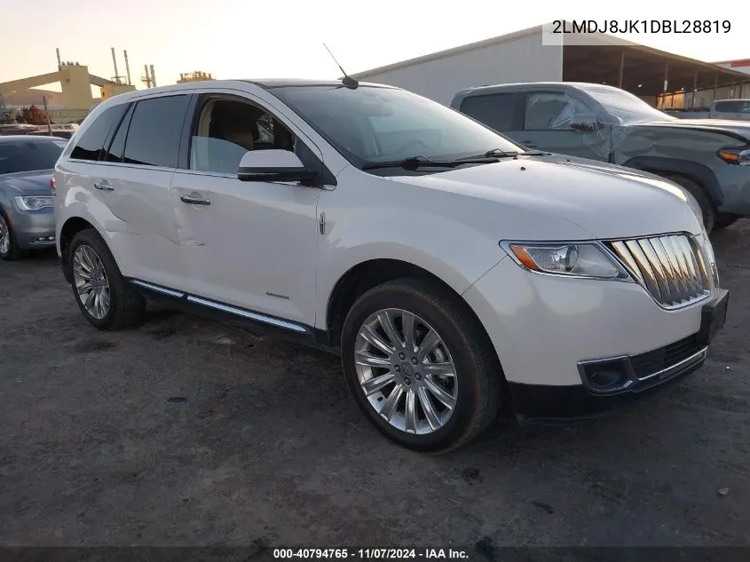 2013 Lincoln Mkx VIN: 2LMDJ8JK1DBL28819 Lot: 40794765