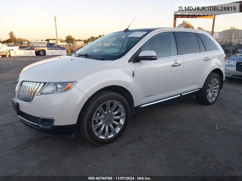 2013 Lincoln Mkx VIN: 2LMDJ8JK1DBL28819 Lot: 40794765