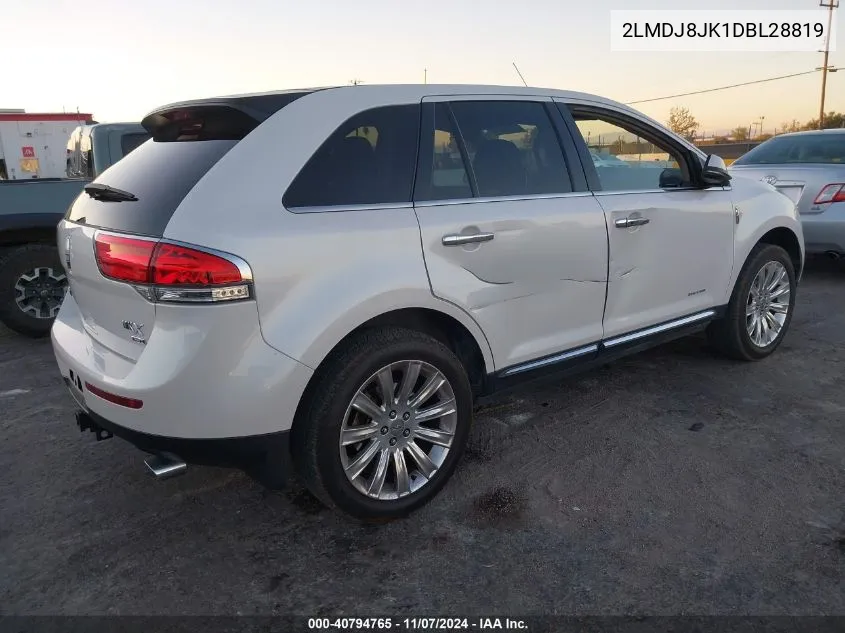 2013 Lincoln Mkx VIN: 2LMDJ8JK1DBL28819 Lot: 40794765