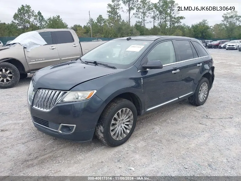 2013 Lincoln Mkx VIN: 2LMDJ6JK6DBL30649 Lot: 40817314