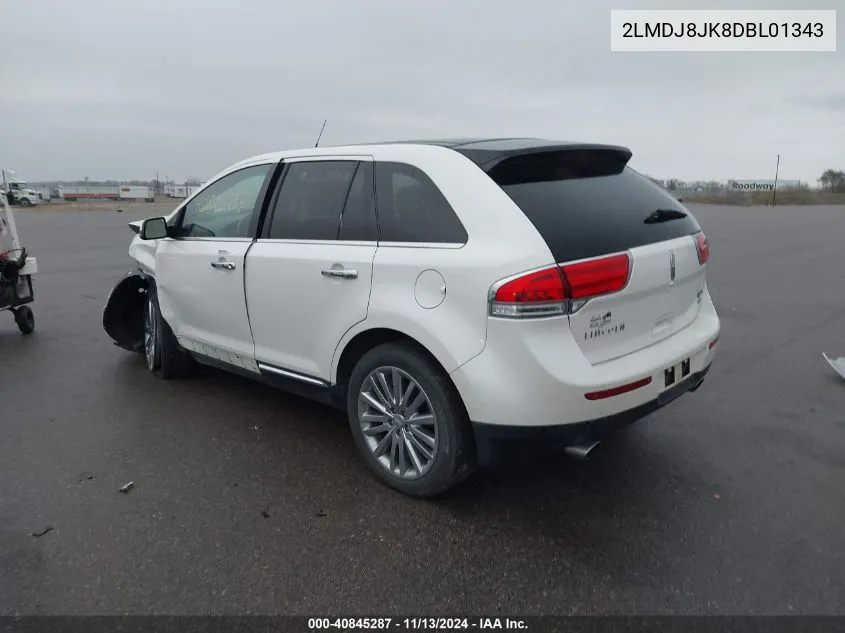 2013 Lincoln Mkx VIN: 2LMDJ8JK8DBL01343 Lot: 40845287