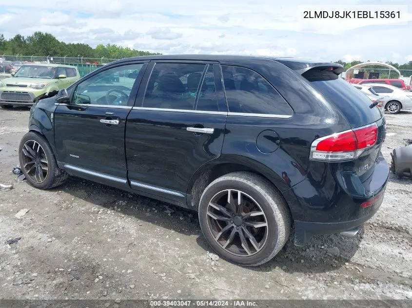 2014 Lincoln Mkx VIN: 2LMDJ8JK1EBL15361 Lot: 39403047