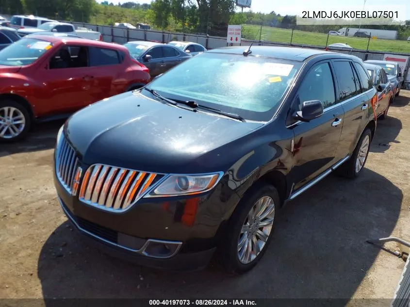 2014 Lincoln Mkx VIN: 2LMDJ6JK0EBL07501 Lot: 40197073