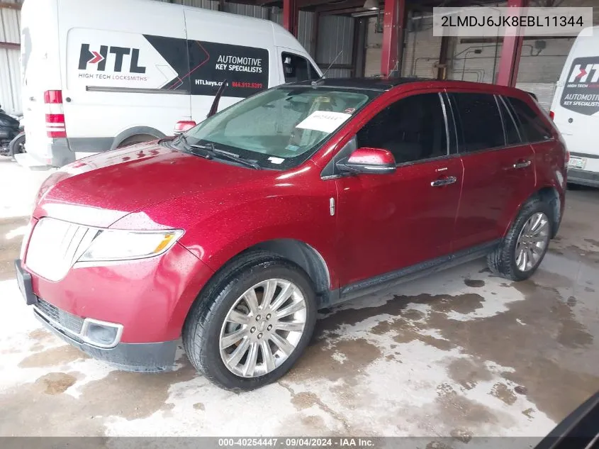 2014 Lincoln Mkx VIN: 2LMDJ6JK8EBL11344 Lot: 40254447