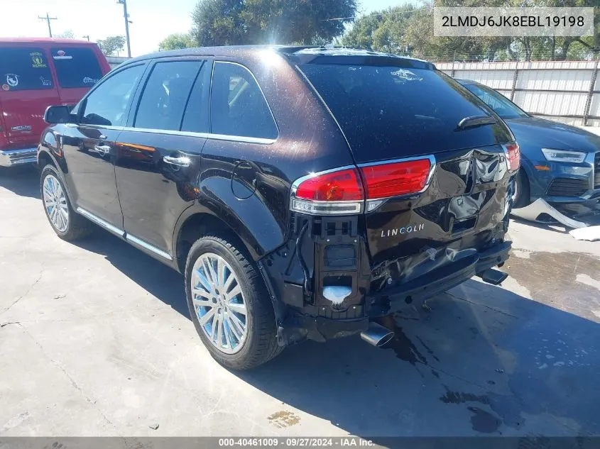 2LMDJ6JK8EBL19198 2014 Lincoln Mkx