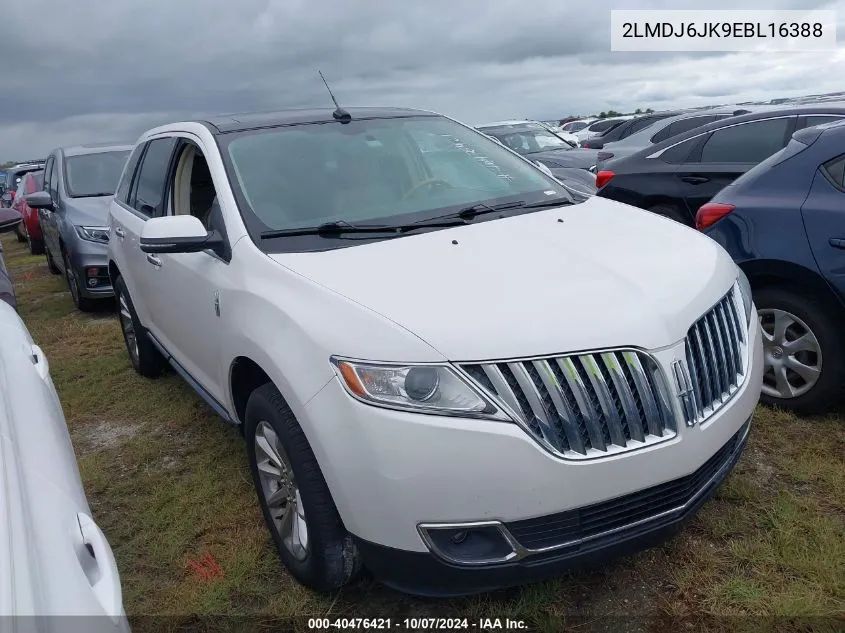 2014 Lincoln Mkx VIN: 2LMDJ6JK9EBL16388 Lot: 40476421