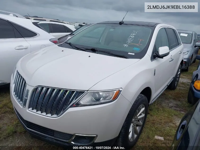 2014 Lincoln Mkx VIN: 2LMDJ6JK9EBL16388 Lot: 40476421