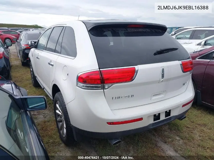 2014 Lincoln Mkx VIN: 2LMDJ6JK9EBL16388 Lot: 40476421