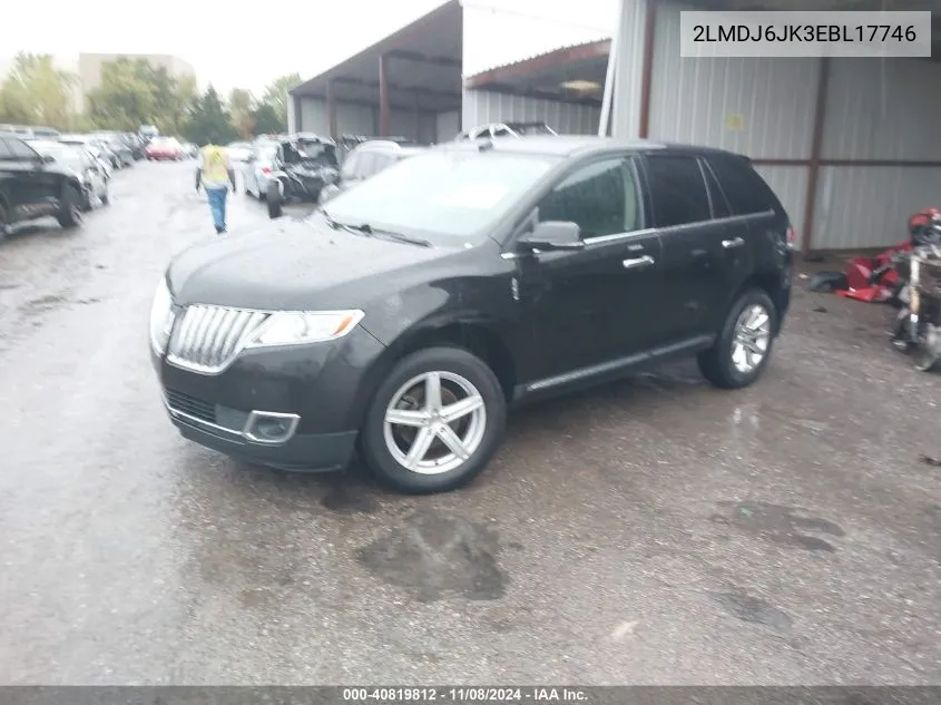 2014 Lincoln Mkx VIN: 2LMDJ6JK3EBL17746 Lot: 40819812