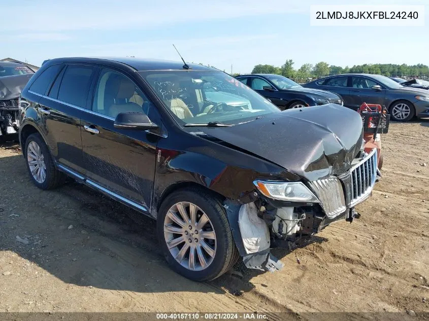 2015 Lincoln Mkx VIN: 2LMDJ8JKXFBL24240 Lot: 40157110