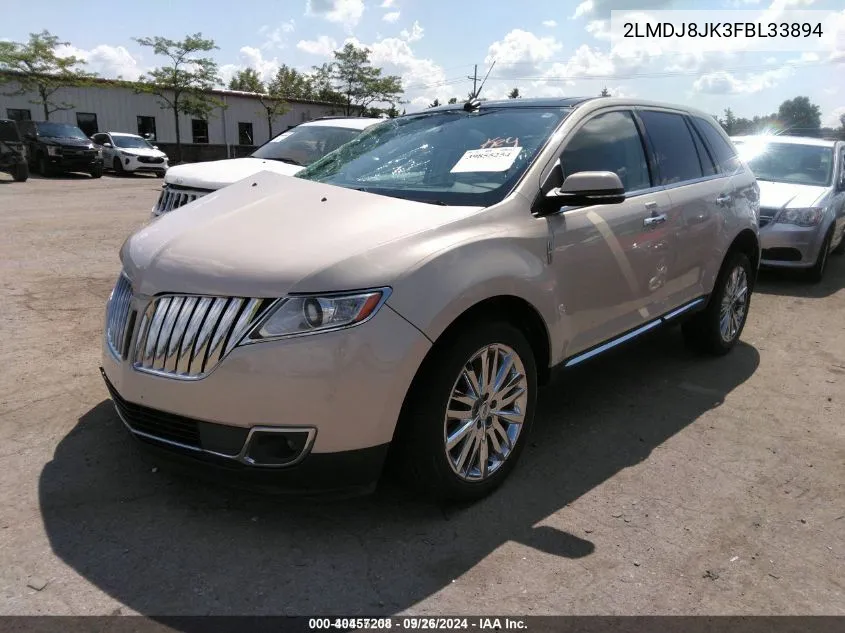 2015 Lincoln Mkx VIN: 2LMDJ8JK3FBL33894 Lot: 40457208