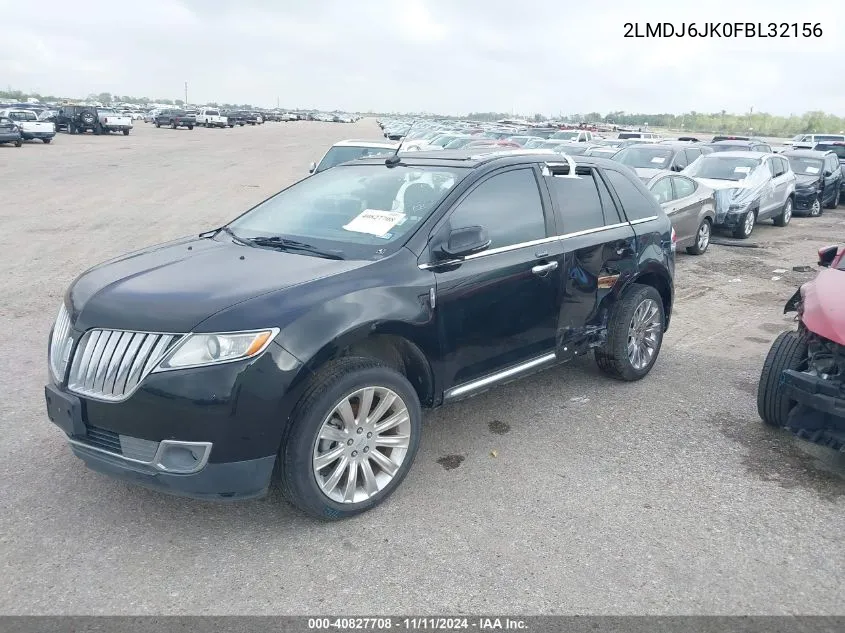 2015 Lincoln Mkx VIN: 2LMDJ6JK0FBL32156 Lot: 40827708