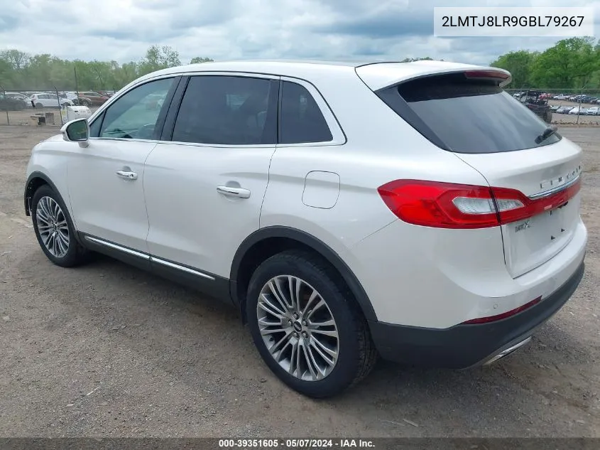 2016 Lincoln Mkx Reserve VIN: 2LMTJ8LR9GBL79267 Lot: 39351605