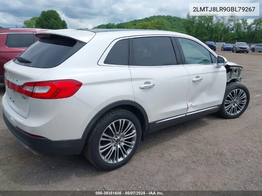 2LMTJ8LR9GBL79267 2016 Lincoln Mkx Reserve