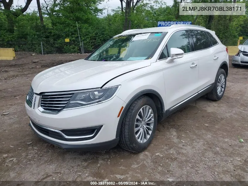 2LMPJ8KR7GBL38171 2016 Lincoln Mkx Select