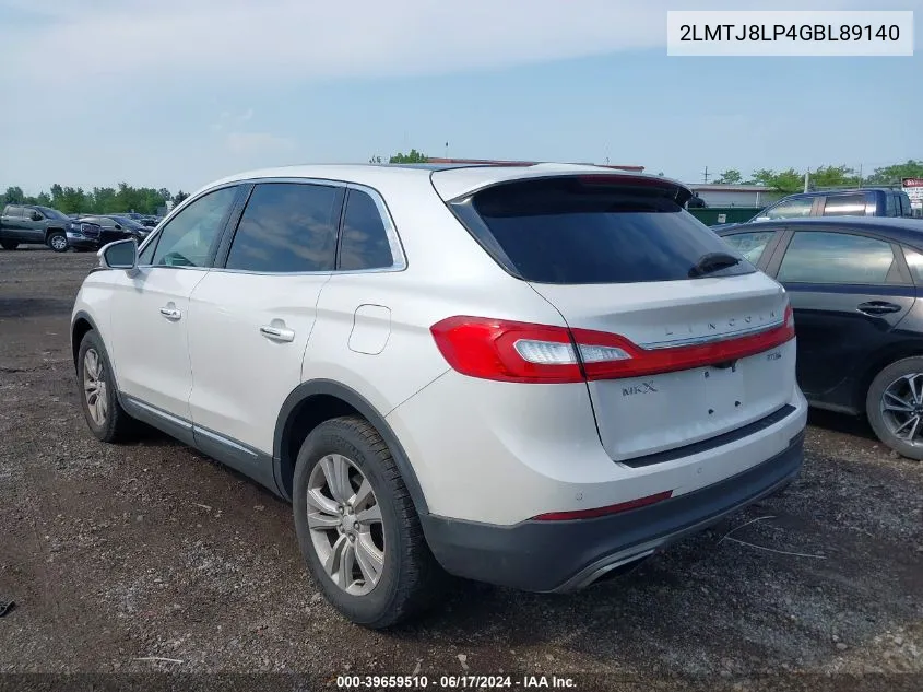 2LMTJ8LP4GBL89140 2016 Lincoln Mkx Reserve