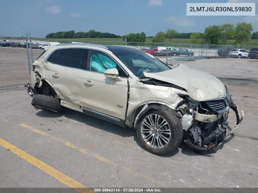 2LMTJ6LR3GBL59830 2016 Lincoln Mkx Reserve