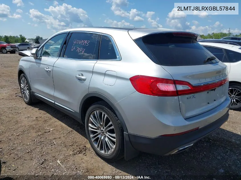 2LMTJ8LRXGBL57844 2016 Lincoln Mkx Reserve